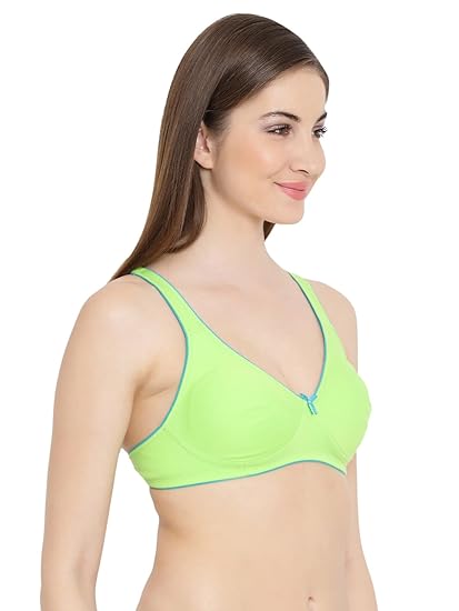 Clovia Women’s Cotton Non-Padded Wire-Free Half-Cup Full-Coverage Bra – Everyday Comfort